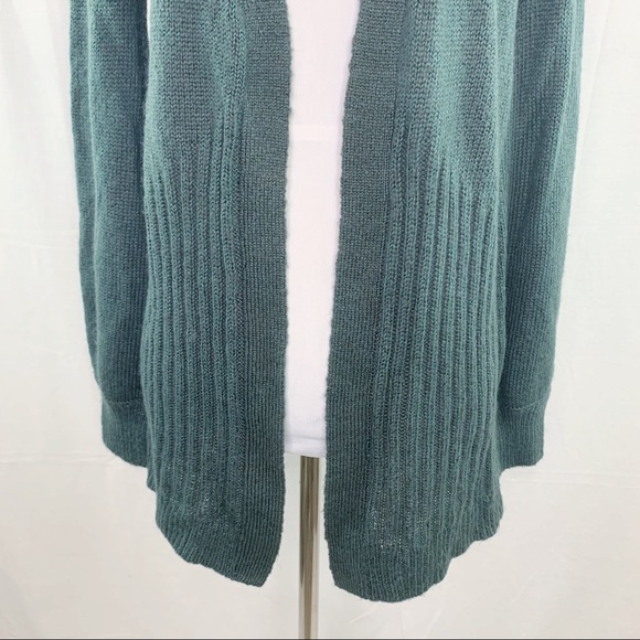 Mudd green open front embroidered floral cardigan - Picture 4 of 13